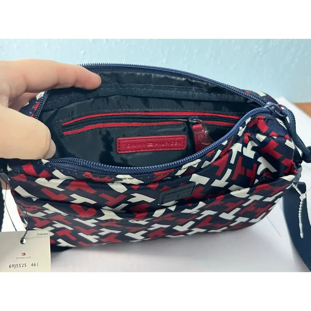 Tommy Hilfiger Logo Crossbody Bag Red White Blue Festival 4th of July Summer NWT